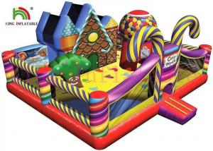 China Candy Theme PVC Blow Up Bouncy Castle Colorful And Amazing Design For Kids wholesale