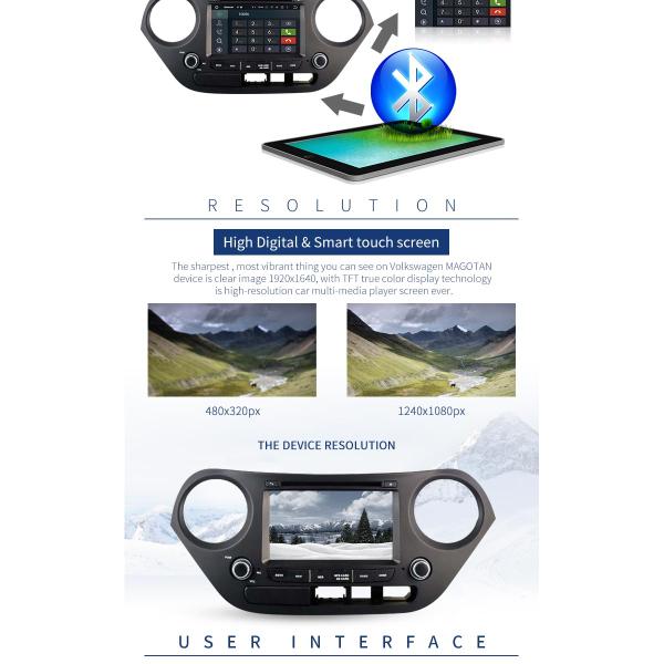 Mirror Link SWC Hyundai Elantra Dvd Player , Built - In GPS Hyundai Portable Dvd Player