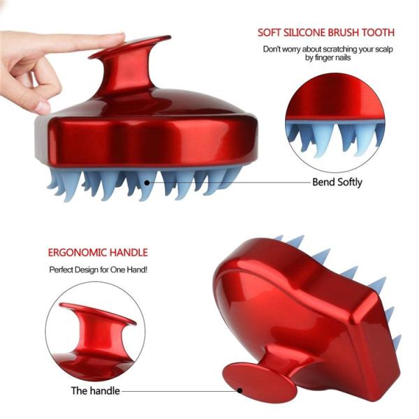 Shower Use Scalp Massaging Shampoo Brush , 68 G Silicone Shampoo Brush