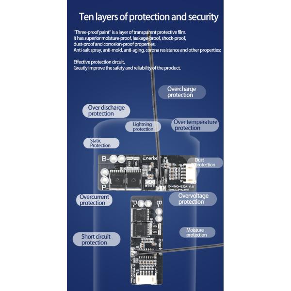 Enerkey 3S 4S 30A BMS With NTC 11.1V 12.6V 14.8V 16.8V PCB Protection Board For 18650 Li-ion Lithium Battery Cell