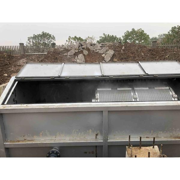Stainless Steel Waste Water Filtration System , White Rotary Drum Filter