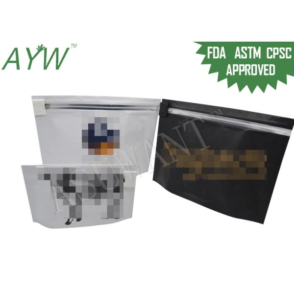 Zipper Aluminum Mylar Foil Bags , Child Proof Packaging Pouches For Baby Proofing