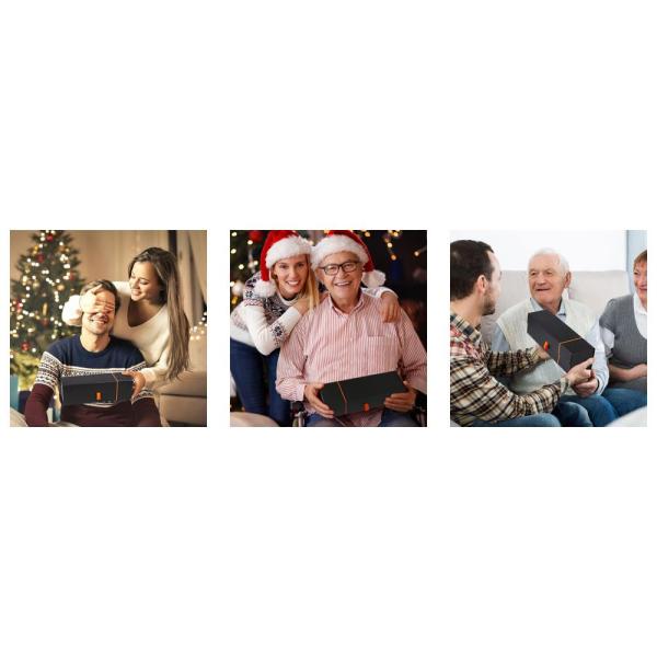 Beige Scroll Shape Champagne Gift Box With Two Magnetic Buttons