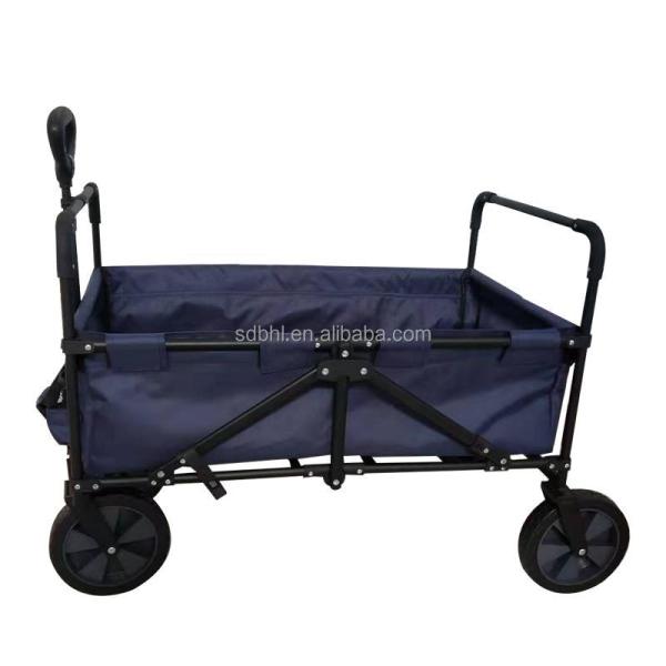 Green Beach Wagon Folding Four Wheels Hand Push Cart Dimension L x W x H 86*46*85