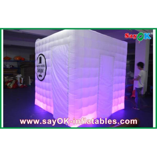 Advertising Booth Displays Cube Portable Mobile Inflatable Photo Booth LED With Logo Printing ROHS