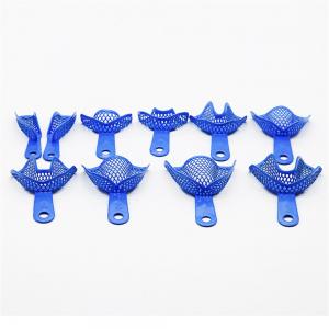 China Plastic Steel Dental Impressions Trays Blue Color For Dentist Tools on sale