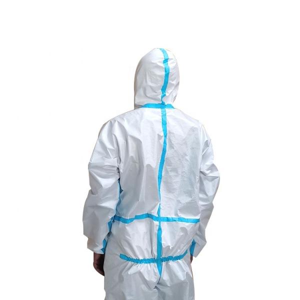 Lightweight Disposable Isolation Gowns White Disposable Coveralls