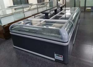 China R290 Propane Refrigerant Frozen Food Island Display Freezer, Auto hotgas defrosting wholesale