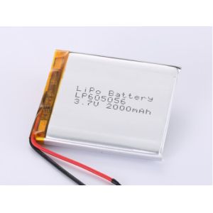 China LP605056 3.7v Lipo Battery High Capacity Lithium Polymer Battery 2000MAH PCB Protection Polymer Li-ion Rechargeable Cell on sale