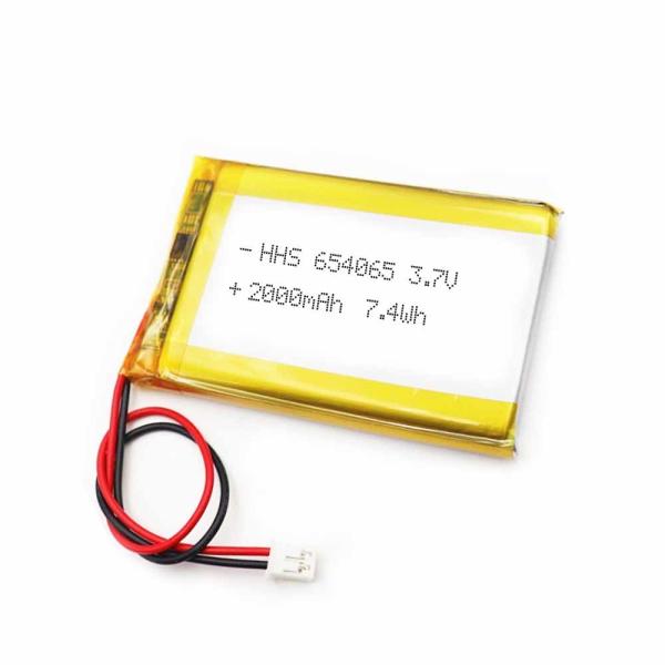 UN38.3 CC CV PL654065 3.7V 2000mAh Lithium Ion Battery Pack