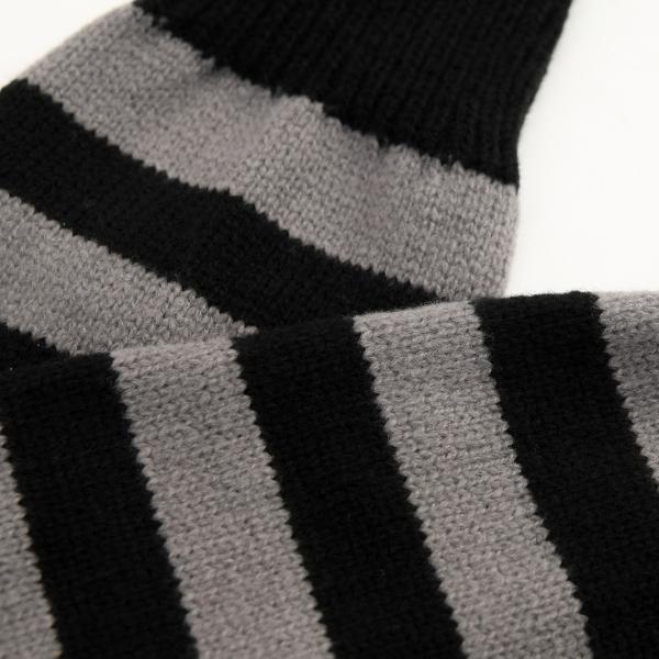 Y-Z Fall Winter Knitted White Warm Yoga Gothic Horn Knee High Leg Warmers for Women Knee Socks