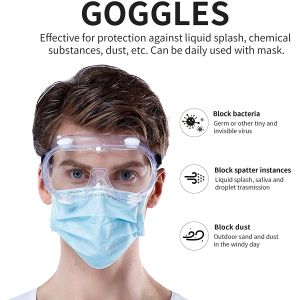 Wide Vision Medical Protective Goggles , Medical Grade Protective Eyewear