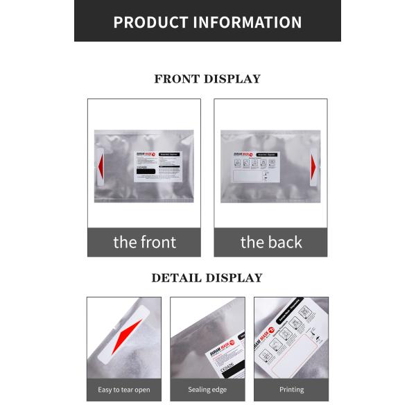 Bopp Resealable Aluminum Film Packaging Bag Clothing Zipper Zip Lock Bags Pouches With Logo For Apparel Mask