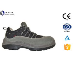 China Black Worksite Steel Toe Work Boots , Steel Toe Dress Shoes For Men Smooth Leather on sale