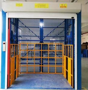 China 3T 4m Guide Rail Elevator Shear Fork Lift Platform with Emergency Stop Button for Cargo wholesale