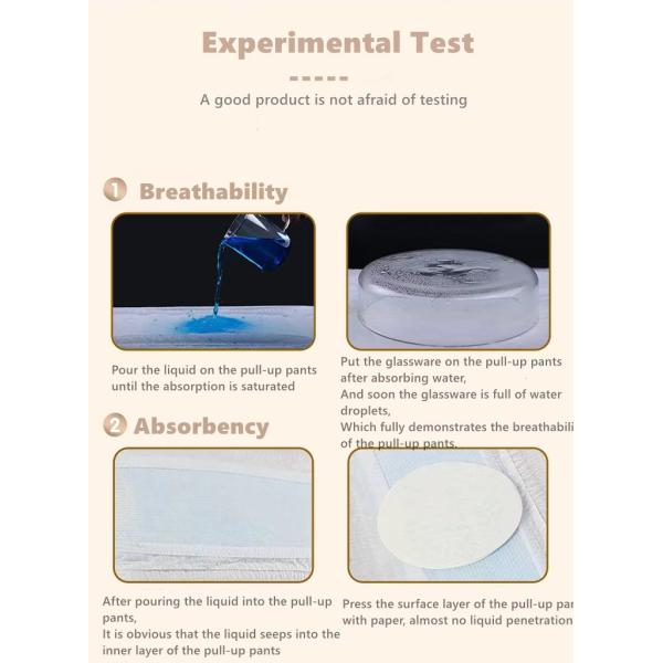 Wetness Indicator 360° Fit disposable baby diaper with elastic waistband Pull -up pants