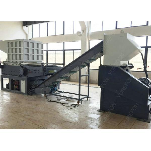 Low Power Consumption PET HDPE Plastic Bottle Shredder Machine With Single Shaft