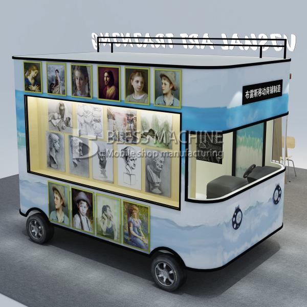Electric Mobile Hair Salon Barber Shop Dresser Van Truck Trailer Boutique Cart for 1000kg