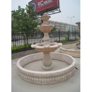 Pineapple Carved Stone Marble Garden Water Fountain Outdoor