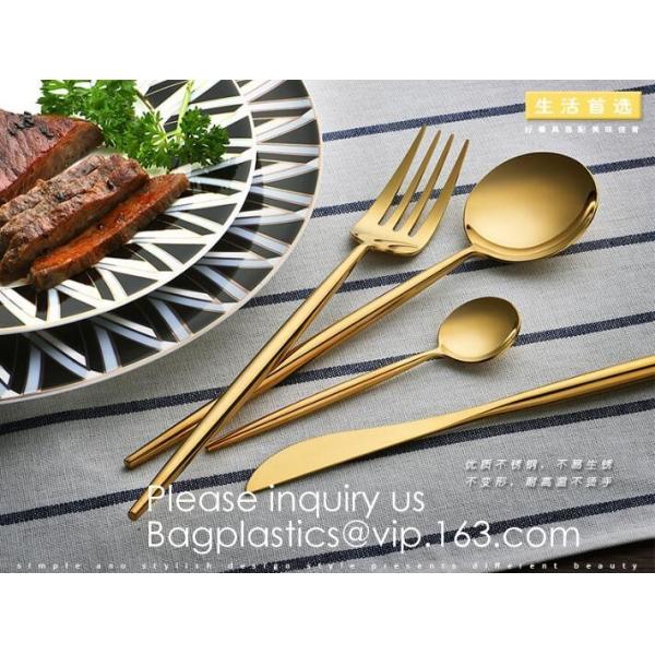 Cutlery Purple Flatware Tianjin Stainless Steel Cutlery,Elegant Design Stainless Steel Flatware Copper Coating Rose Gold