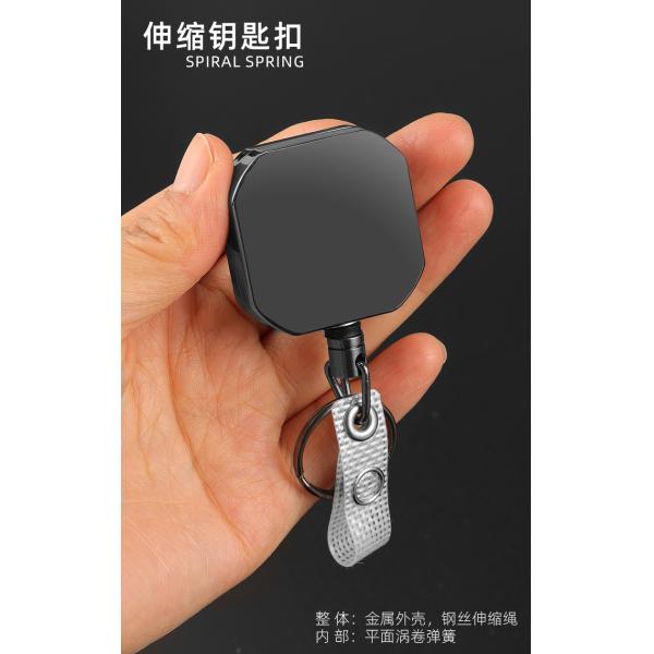 Deyi Badge Reel Heavy Duty Tactical Metal Retractable Keychain Badge Reel With Carabiner Clip Hold Up