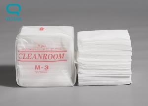 China White 4 Folded Lint Free Cleanroom Cleaning Wipes 100% Wood Fiber wholesale