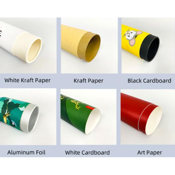 Gold Foil Rigid Cylinder Cardboard Tube 30ml For Cosmetic Packaging