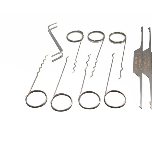 stainless steel lock pick kit 18pcs Wave Brush Hook Picks Locksmith Tools Lock Pick Tools