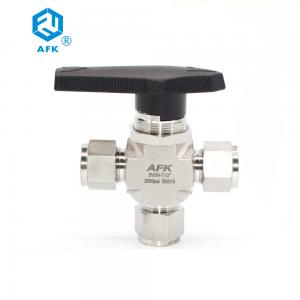 China High Pressure Compression Fitting 1/2 Stainless Steel 3 Way Ball Valve wholesale