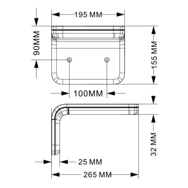 Aluminum Housing IP65 Outdoor LED Solar Wall Lamp With Sensor 3000~6500K