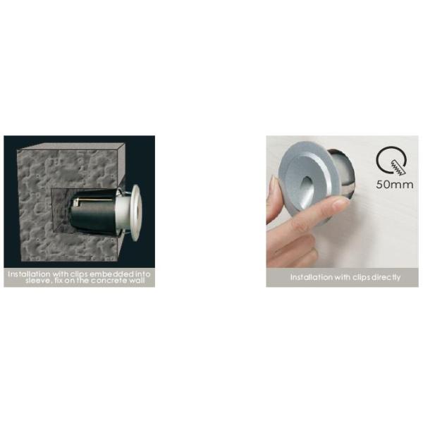 3W IP65 Waterproof Wall / Ceiling RecessedLED Step Lights , LED Outdoor Stair Lights