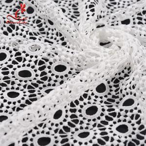 China African Style Guipure Water Soluble Lace 100% Polyester Milk Silk Embroidered Fabric wholesale