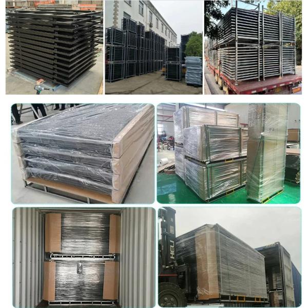 Black Folding Explosion Proof Barrier 1.5M Concert Crowd Barriers