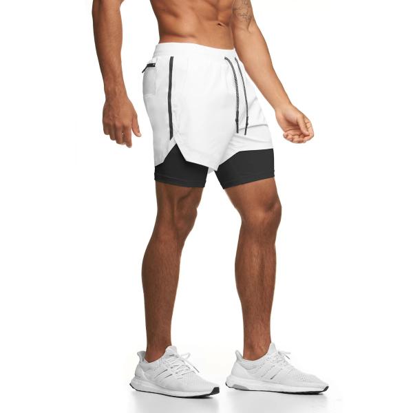 Men Gym Workout Shorts Jogger Basketball Sports Running With Pockets