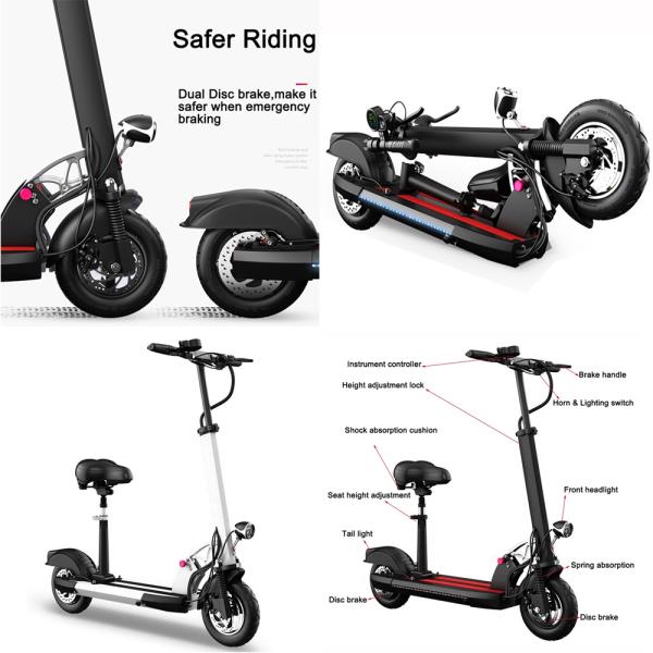 TM-TM-H06A 10inch 400W Electric Scooter Black and white color, color can be customized