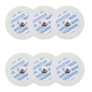 China White Round Disposable ECG Electrodes Medical Adult 50mm Diameter on sale