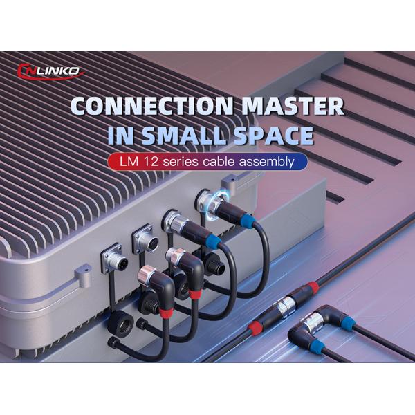 Cnlinko M12 Ip68 Male Female 2 Pin Aviation Plug Power Industrial Waterproof Wire Cable Connectors