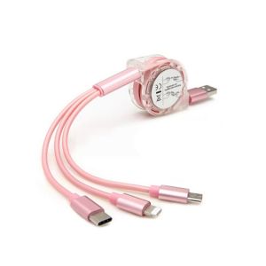 China 3 in 1 High Speed 3A TPE Phone Charging USB Cable Promotional Gifts on sale