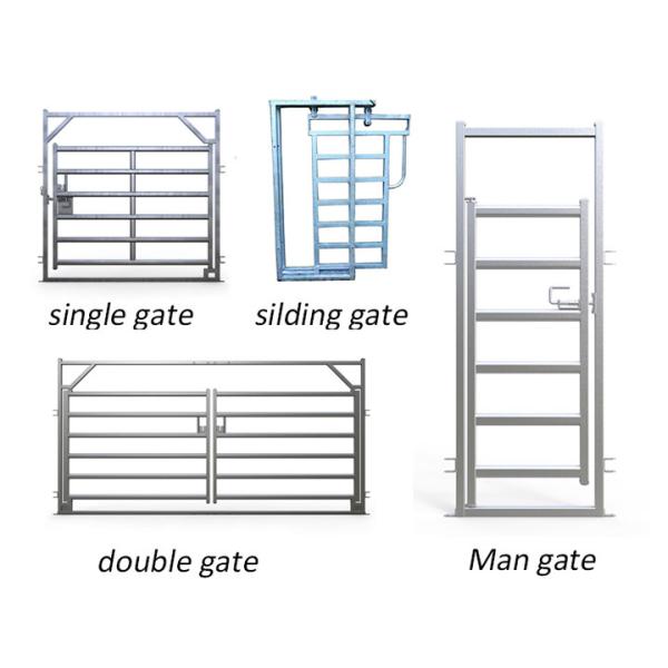 Oval Bar 6ft High Heavy Duty Galvanized Corral Panels For Cattle Feeding