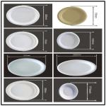 BAGASSE BIO-DEGRADABLE PLATE, STRONG AND STURDY, OVAL AND ROUND SHAPE