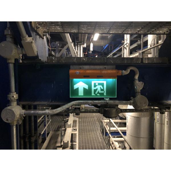 100-277VAC 6W Explosion Proof Led Exit Sign Copper Free Aluminium Enclosure