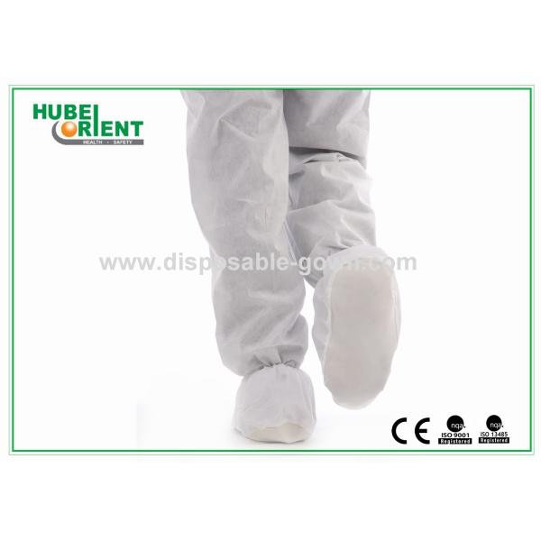 Skid Resistant PP CPE Disposable Shoe Cover With NPVC Sole