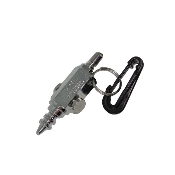 Adjustable Scuba Diving Accessories , Silver Stainless Steel Air Nozzle with clip