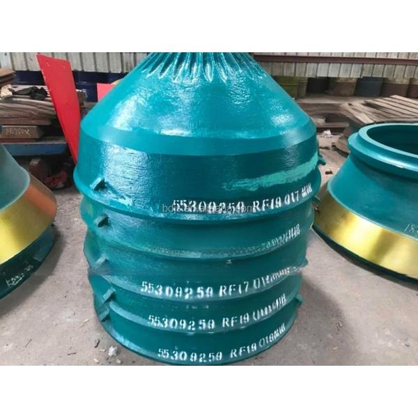 High Manganese Steel Mining Machinery Parts Cone Crusher Bowl Liner for Spare Parts