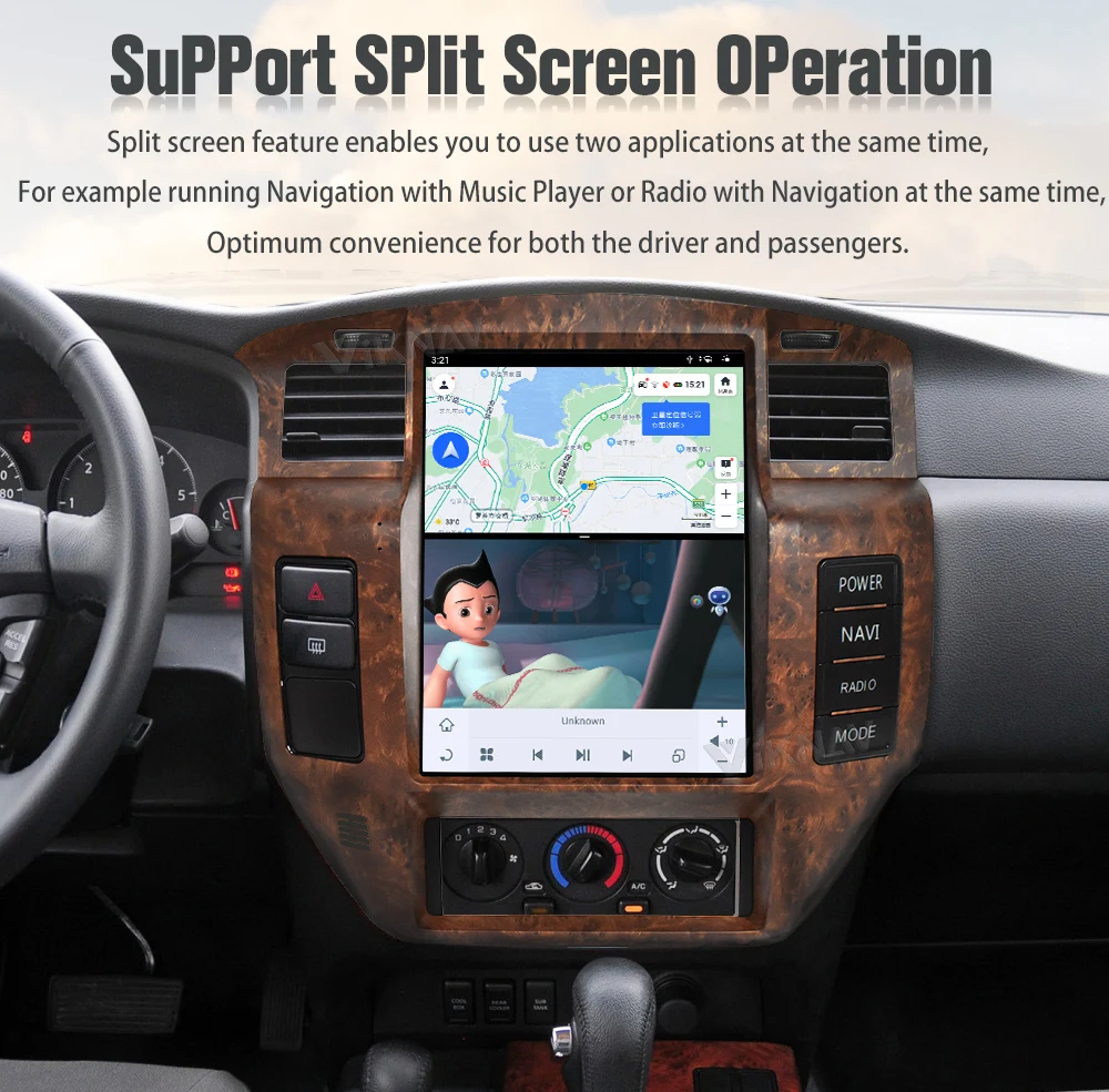 Aftermarket Touchscreen Y61 Nissan Patrol Head Unit 2004-2019 GPS For Car