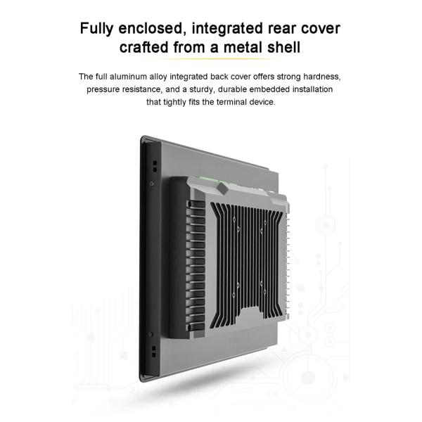 Custom Logo Embedded All-in-One Fanless PLC Industrial Control Computer Vehicle Touch Screen Panel PC with Embedded Logo