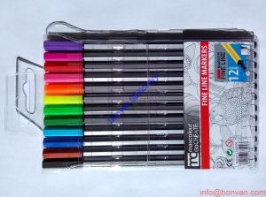 China 24 colors fineliner 0.4mm marco pen multi color pen,water color pen wholesale wholesale
