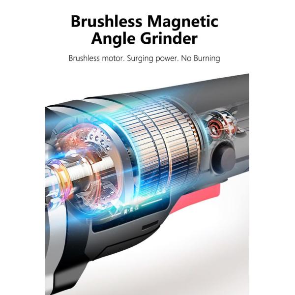 9000rpm Lithium Electric Angle Grinder Brushless Charging Grinding Dynamic Cutting Polishing Machine