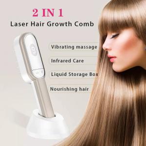 China New Metal Teeth Design Hair Loss Treatment Ems Laser Vibration Massage Electric Hair Regrowth Comb With Liquid Guide wholesale