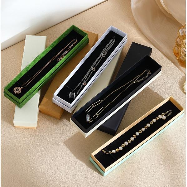 Customized LOGO Wholesale Multi-Color Watch Box Jewelry Storage Blue Pink White Powder Top And Bottom Cover Necklace Pendant Jewelry Packaging Box